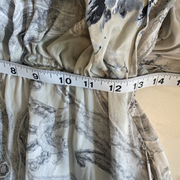 Soft Surroundings Boho Paisley Floral Column Maxi Dress Grey Medium Whimsigoth - Picture 11 of 14